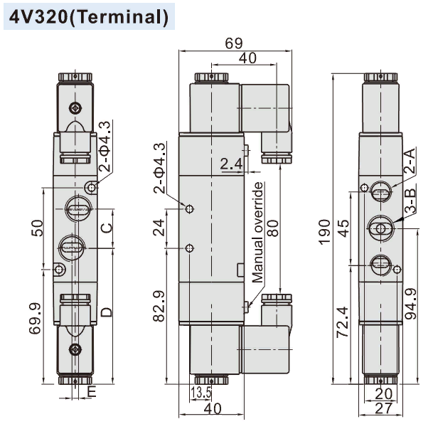 4V320-10 размеры